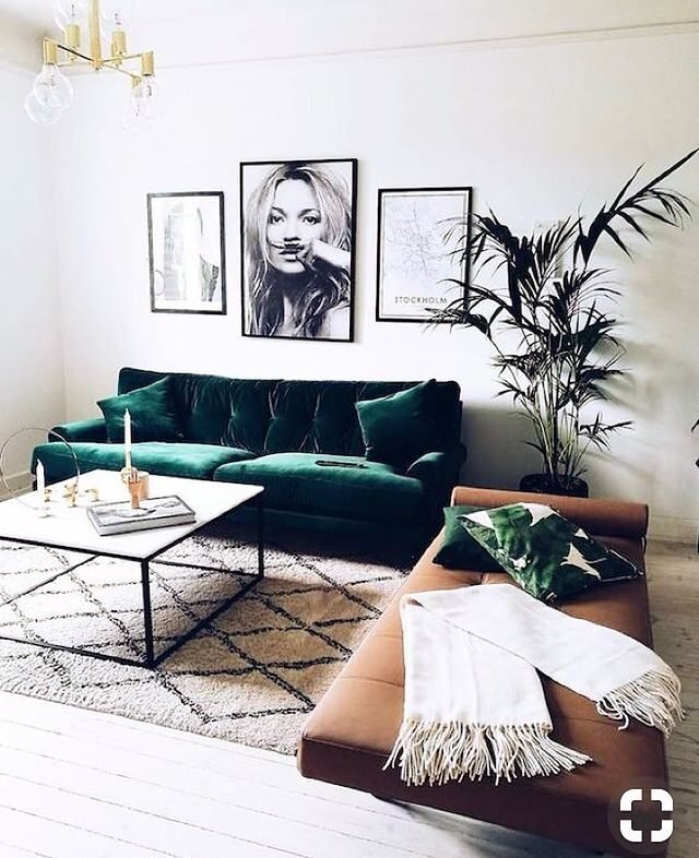 20 Modern Green Living Room Ideas: Sleek & Inviting Designs 12 Plush Deep Green