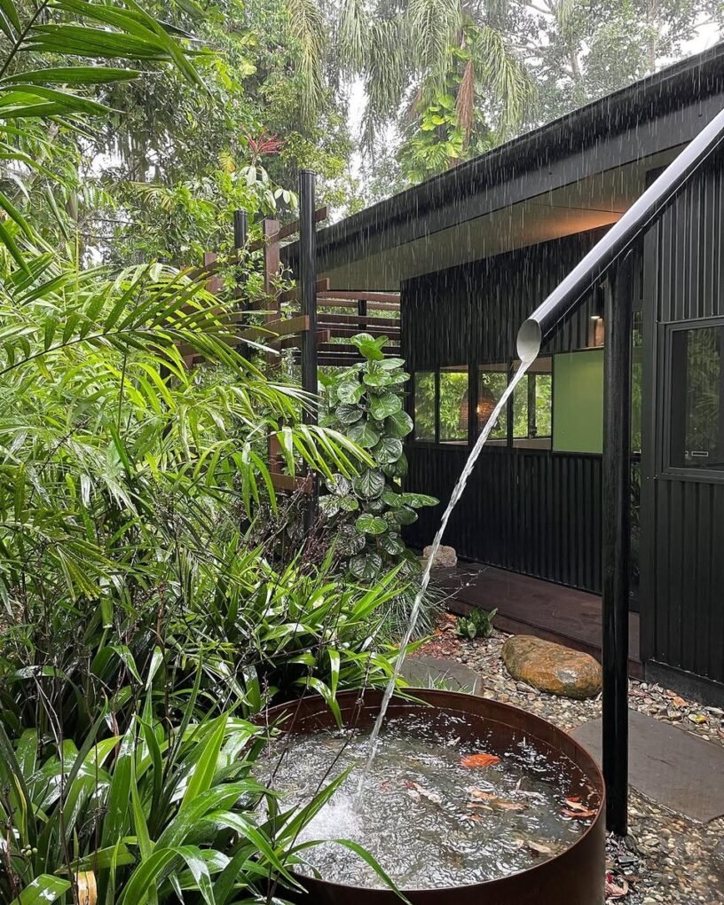 20 Garden Decor Ideas to Beautify Your Outdoor Space 14 Rain Chain Water Feature