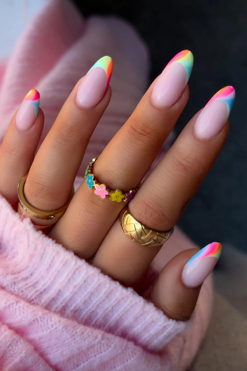 25 Cute and Colorful French Tip Nails to Copy Now 23