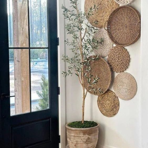 15 Stunning Entryway Decor Ideas to Welcome You Home 13 Rattan Wall Hanging