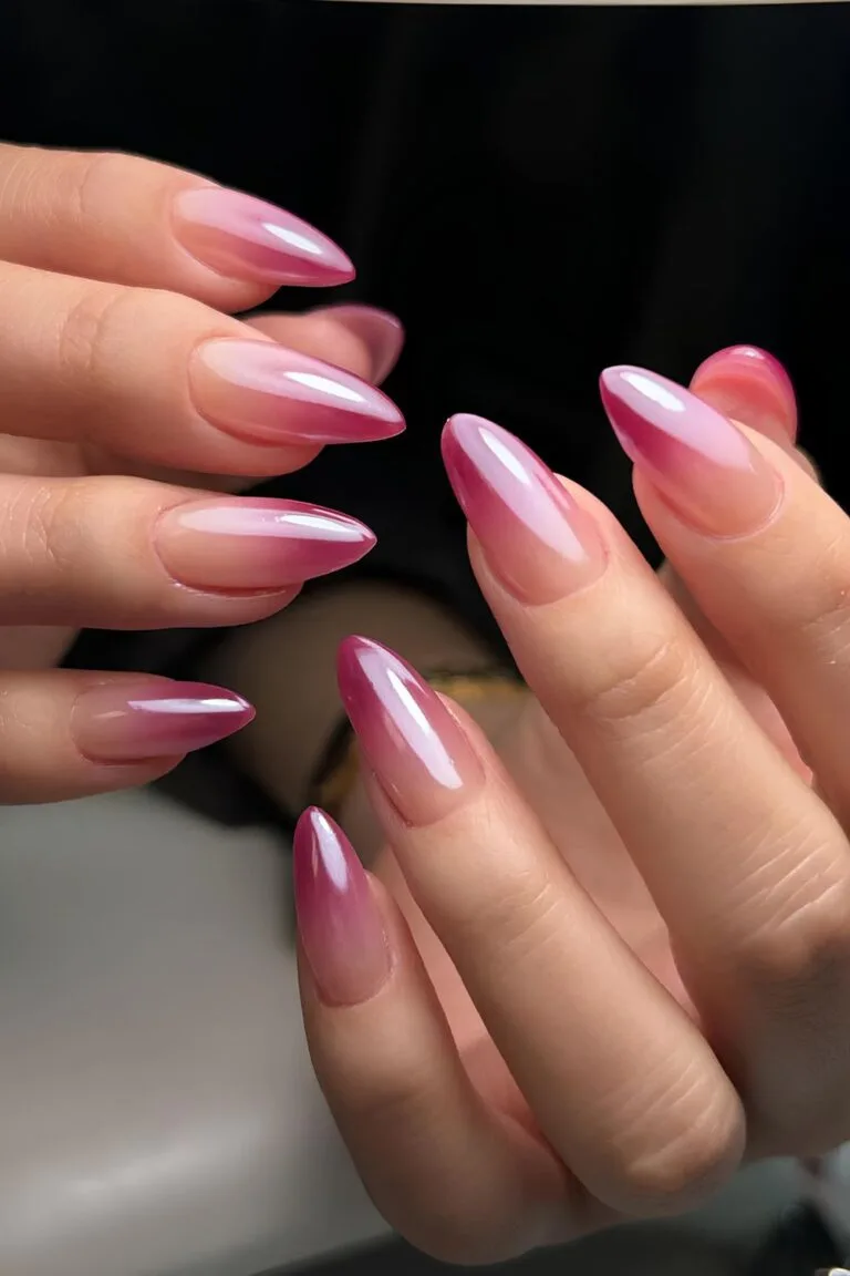 Red chrome manis