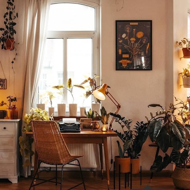 30 Easy Boho Home Office Ideas: Make Your Small Space Cozy! 11 Retro Boho