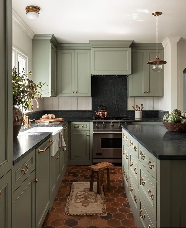 20 Modern Sage Green Kitchen Ideas: Sleek & Calming Designs 17 Semi Moody