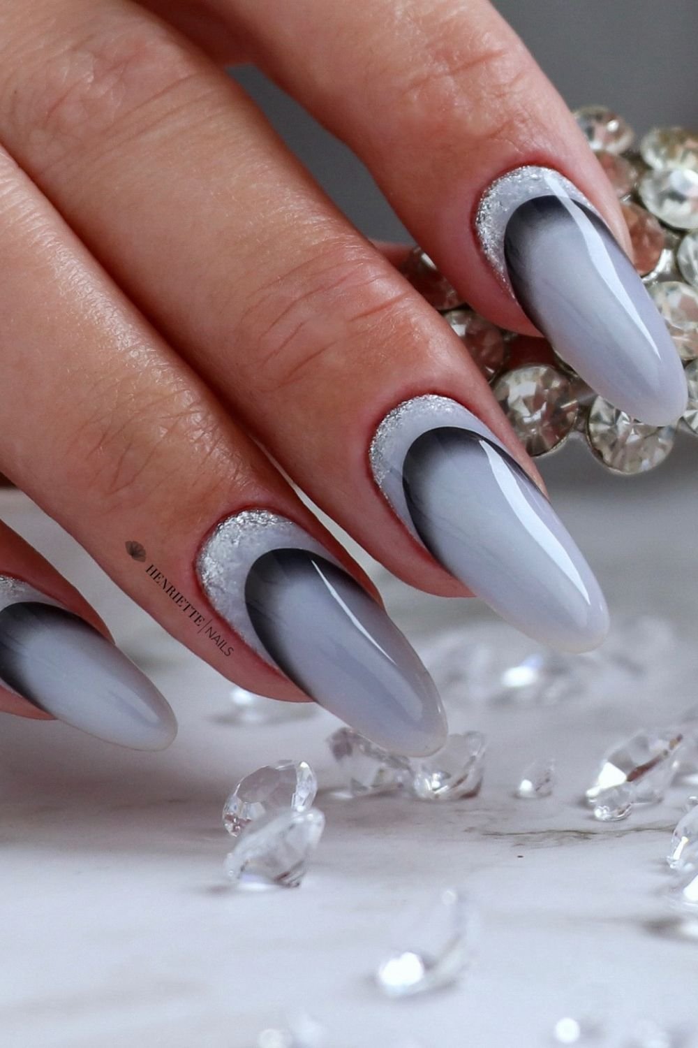 Silver Crescent Ombre