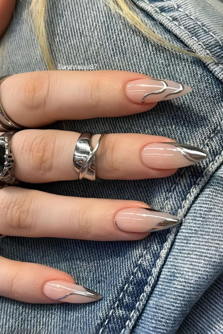 Silver nails are the original chrome look