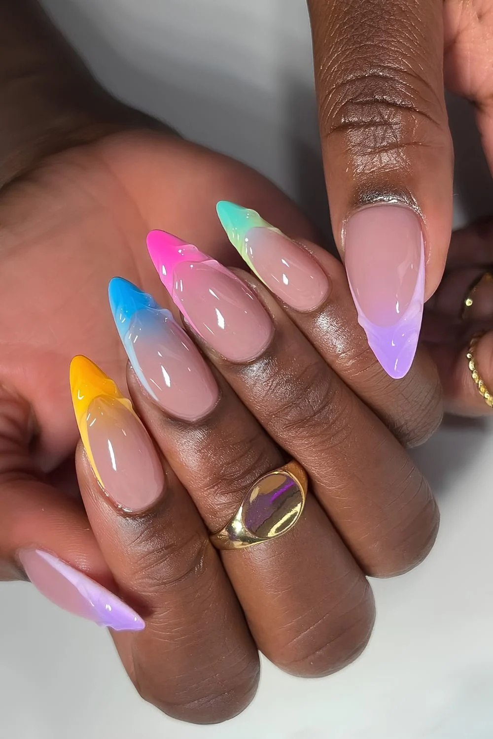 25 Cute and Colorful French Tip Nails to Copy Now 20
