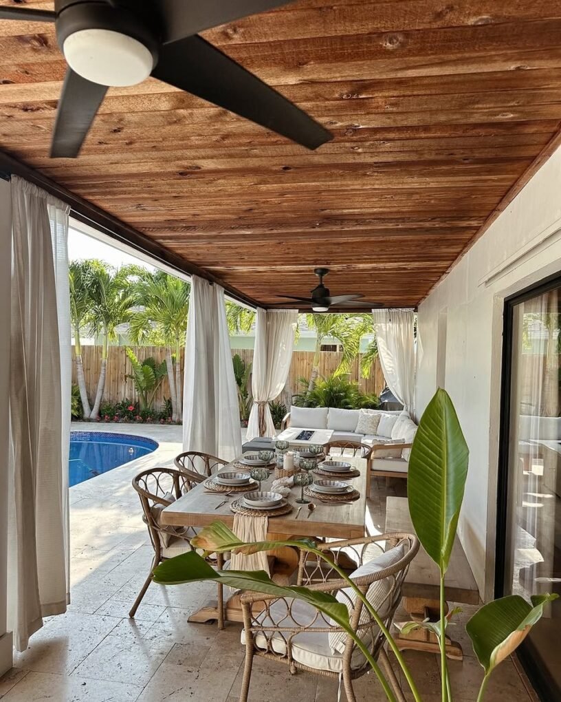 15 Patio Dining Ideas: Perfect Solutions for Cozy Outdoor Meals 2 Tropical Resort Vibes