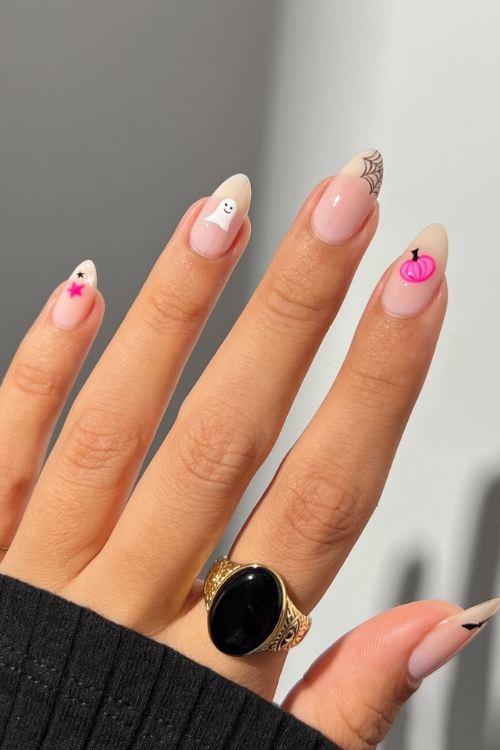 30 Halloween Nail Art Ideas 2025 for a Hauntingly Good Look 2 Whimsical Halloween nails