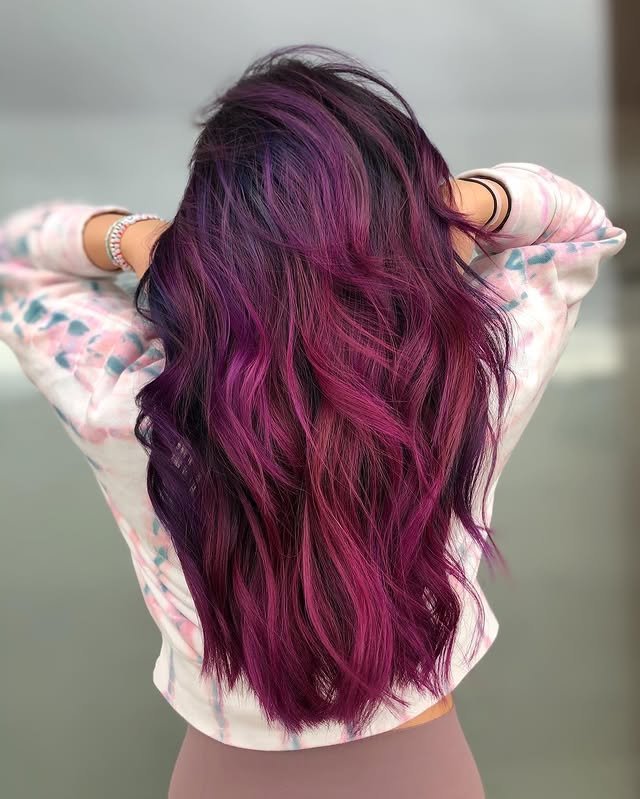 30 Gorgeous Burgundy Balayage Ideas You’ll Want to Try ASAP 10 Summer Berry Balayage