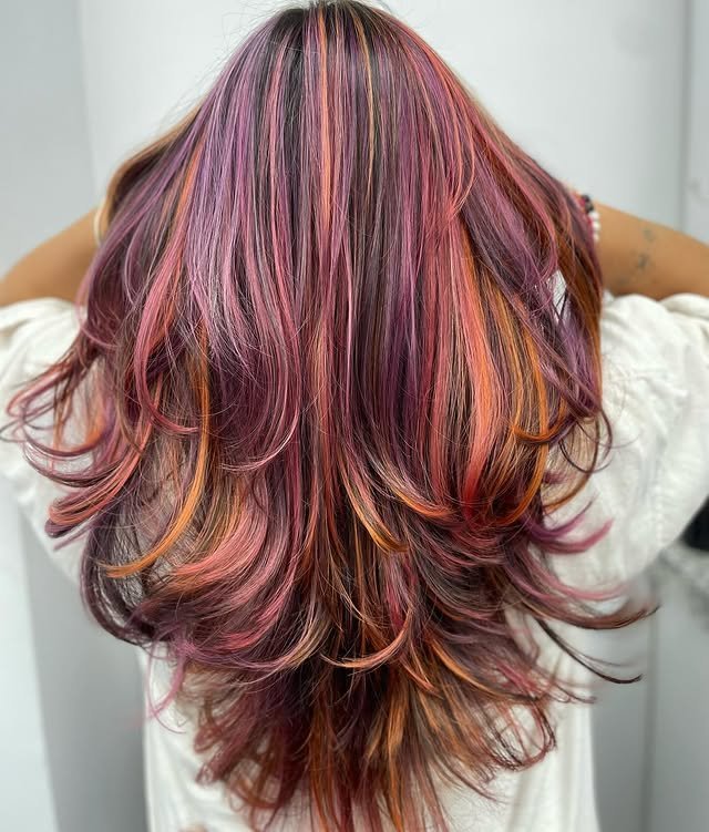 30 Gorgeous Burgundy Balayage Ideas You’ll Want to Try ASAP 12 Sunset Burgundy Ombre