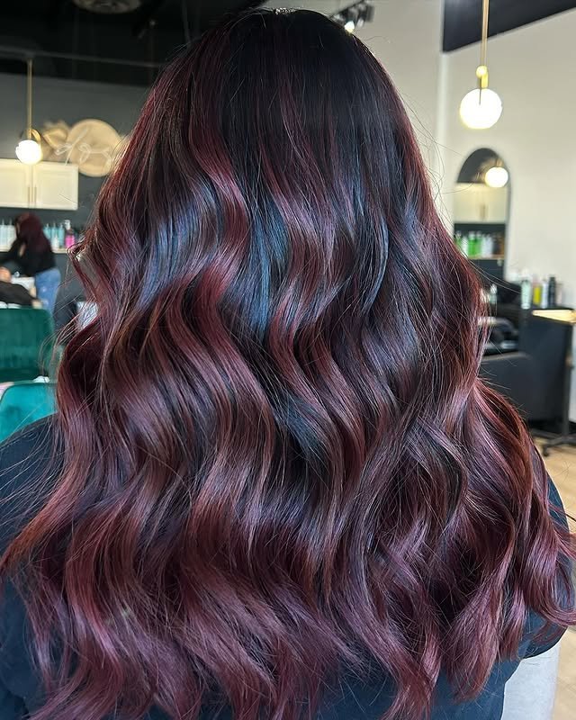 30 Gorgeous Burgundy Balayage Ideas You’ll Want to Try ASAP 30 Smoky Burgundy Balayage