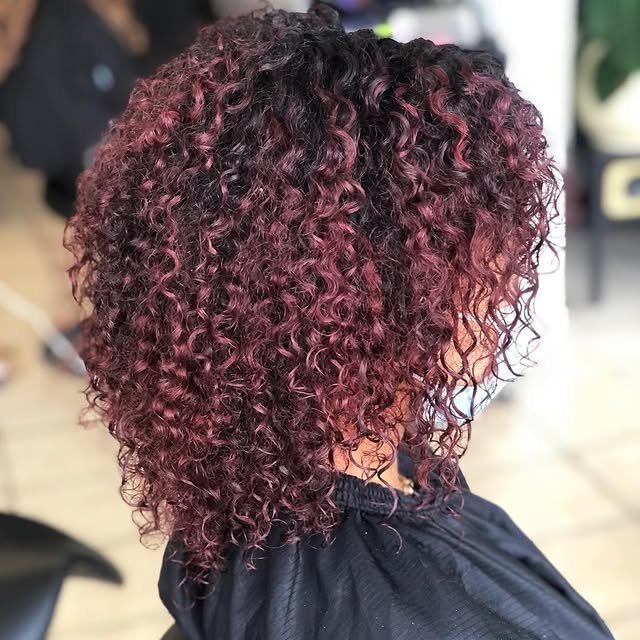 30 Gorgeous Burgundy Balayage Ideas You’ll Want to Try ASAP 29 Curly Burgundy Balayage