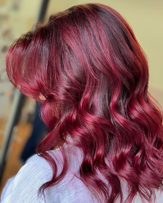 30 Gorgeous Burgundy Balayage Ideas You’ll Want to Try ASAP 3 Raspberry Burgundy Blend