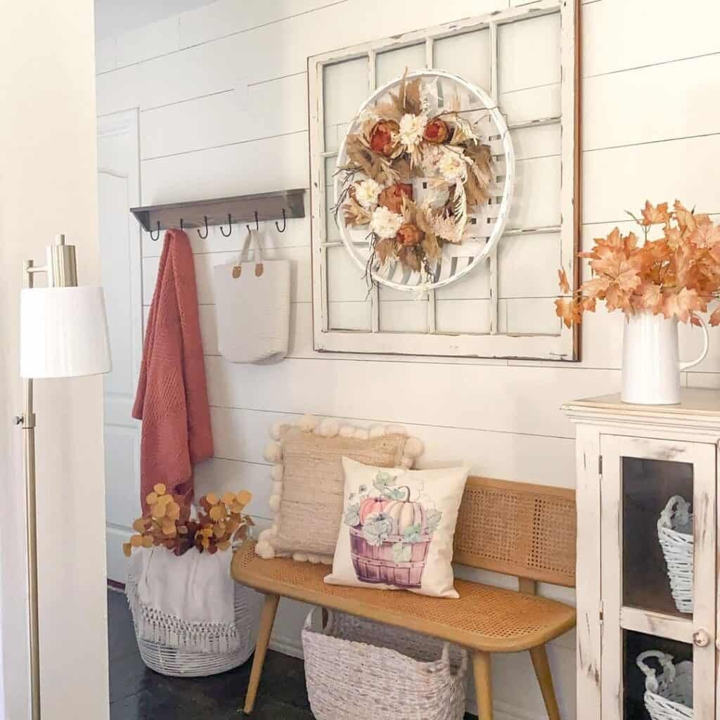 25 Chic & Cozy Fall Wreath Ideas to Celebrate the Season 3 Distressed Frame Wreath