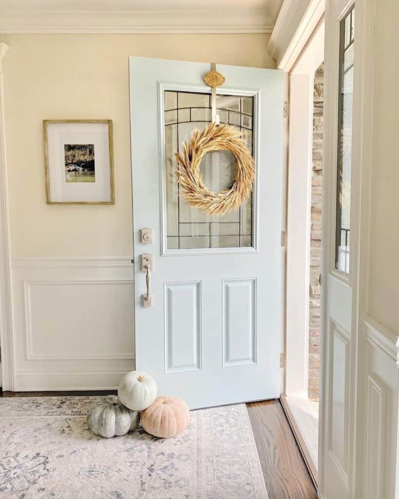 25 Chic & Cozy Fall Wreath Ideas to Celebrate the Season 10 Dried Wheat Fall Wreath