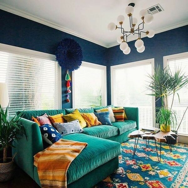20 Elegant Teal Living Room Ideas to Elevate Your Home Décor 3 Bohemian Modern