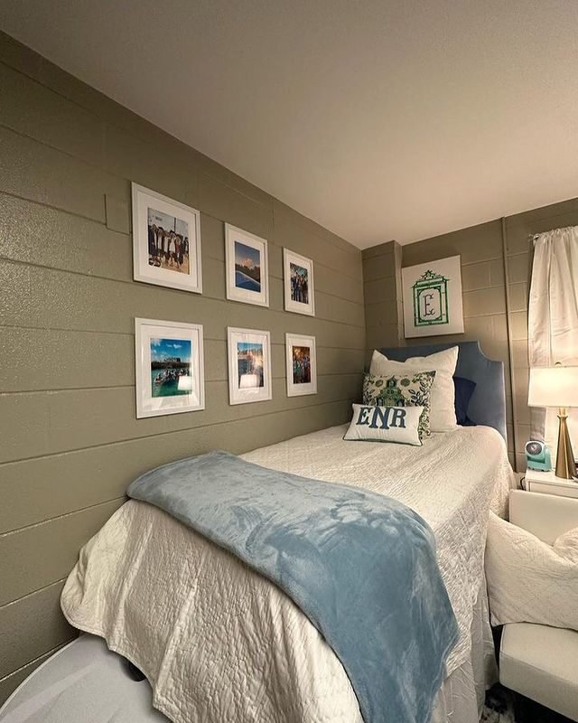 15 Blue Dorm Room Ideas for the Ultimate Student Sanctuary 4 Barefoot Grass Wall Paint and Blue Element Fusion