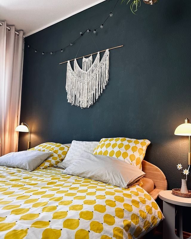20 Boho Dorm Room Ideas to Transform Your College Space 9 Lemon Blue Duo