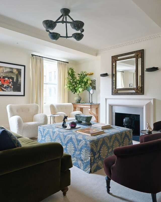 15+ Blue and White Living Room Ideas for a Timeless Look 17 White Aesthetic Enhanced by Blue Details