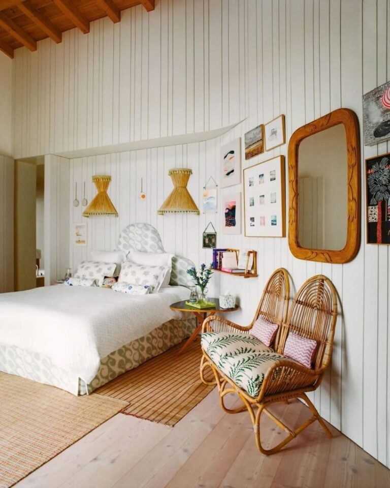 20 Boho Dorm Room Ideas to Transform Your College Space 14 Asymmetrical White Accent