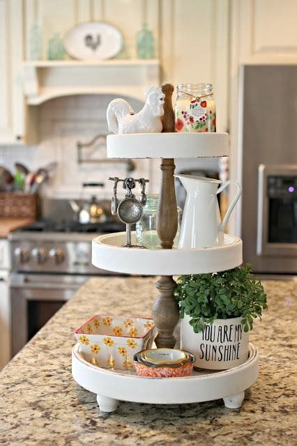 20 Beautiful Kitchen Island Centerpiece Designs 21 Tiered Tray