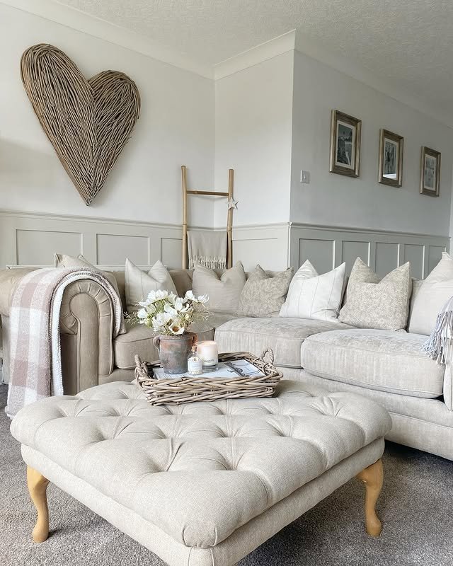 15 Country Living Room Color Schemes for a Cozy Home 4 Adopt a Neutral Color Palette with Earthy Tones