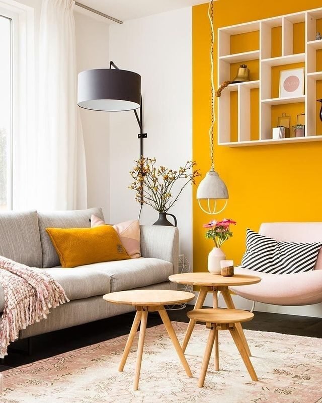 20 Yellow Living Room Ideas for a Cozy Yet Stylish Look 15 Amber Yellow