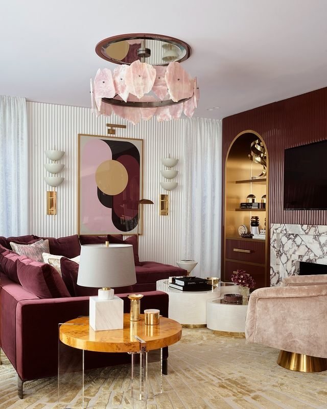 15 Burgundy Living Room Ideas for a Timeless Interior 2 Bauhaus in Burgundy Tone