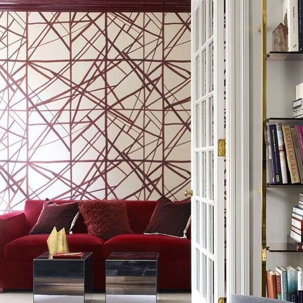15 Burgundy Living Room Ideas for a Timeless Interior 10 Burgundy Geometric