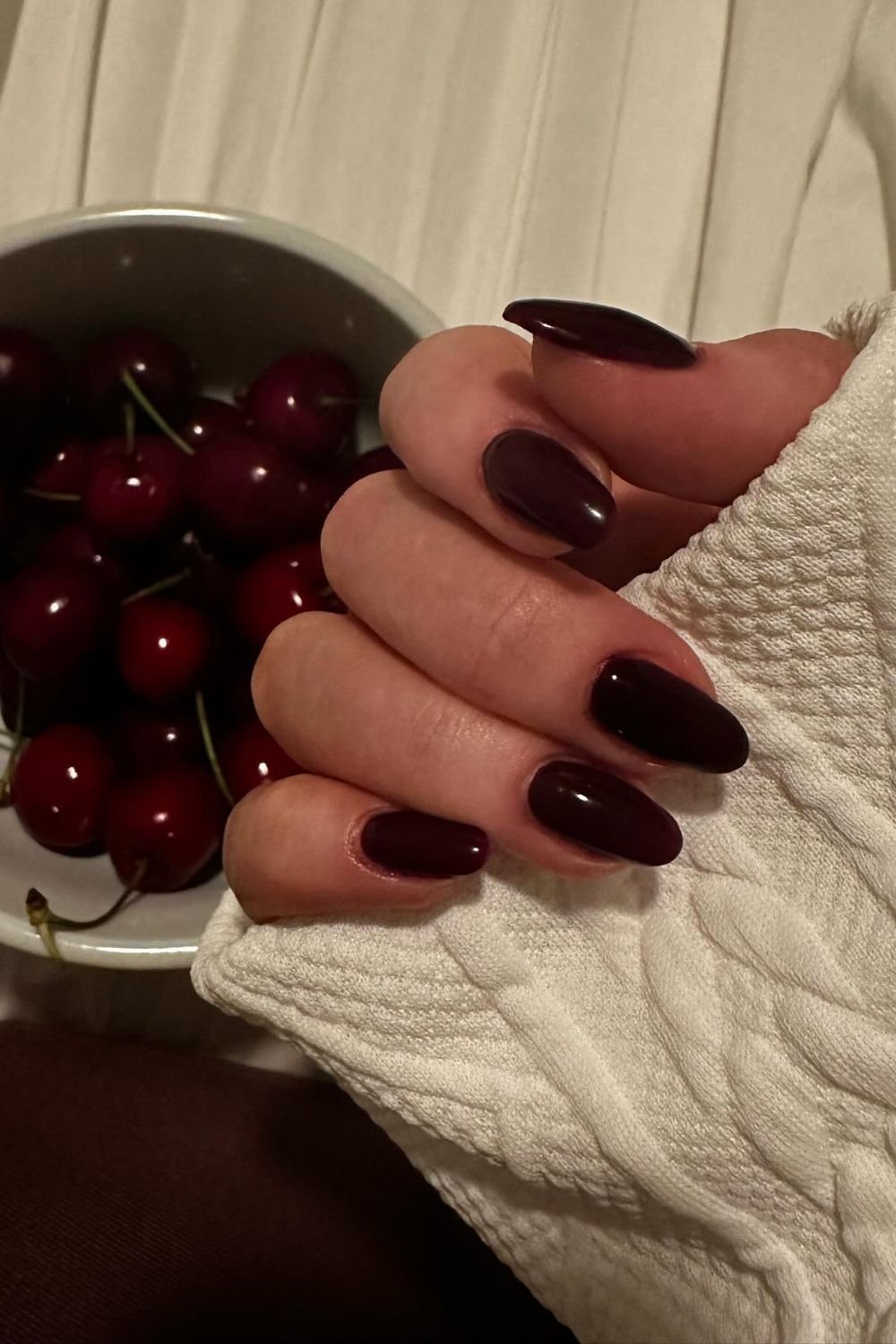 25 Cherry Mocha Nail Designs for Every Season 6 Cozy Cherry Vibes