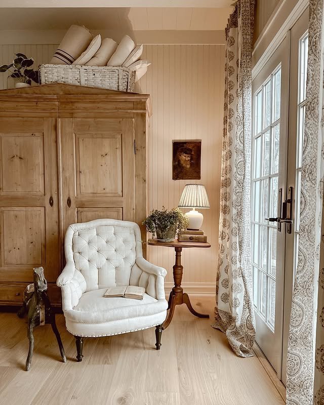 15 Country Living Room Color Schemes for a Cozy Home 7 Create a Reading Nook with a Cozy Armchair