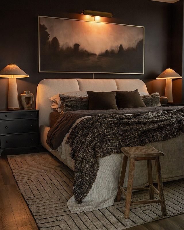 15 Dark Feminine Bedroom Ideas for a Bold and Elegant Space 9 Dark Wall Colors