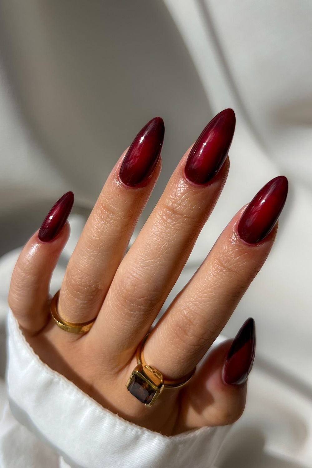 25 Cherry Mocha Nail Designs for Every Season 18 Deep Gradient Gloss