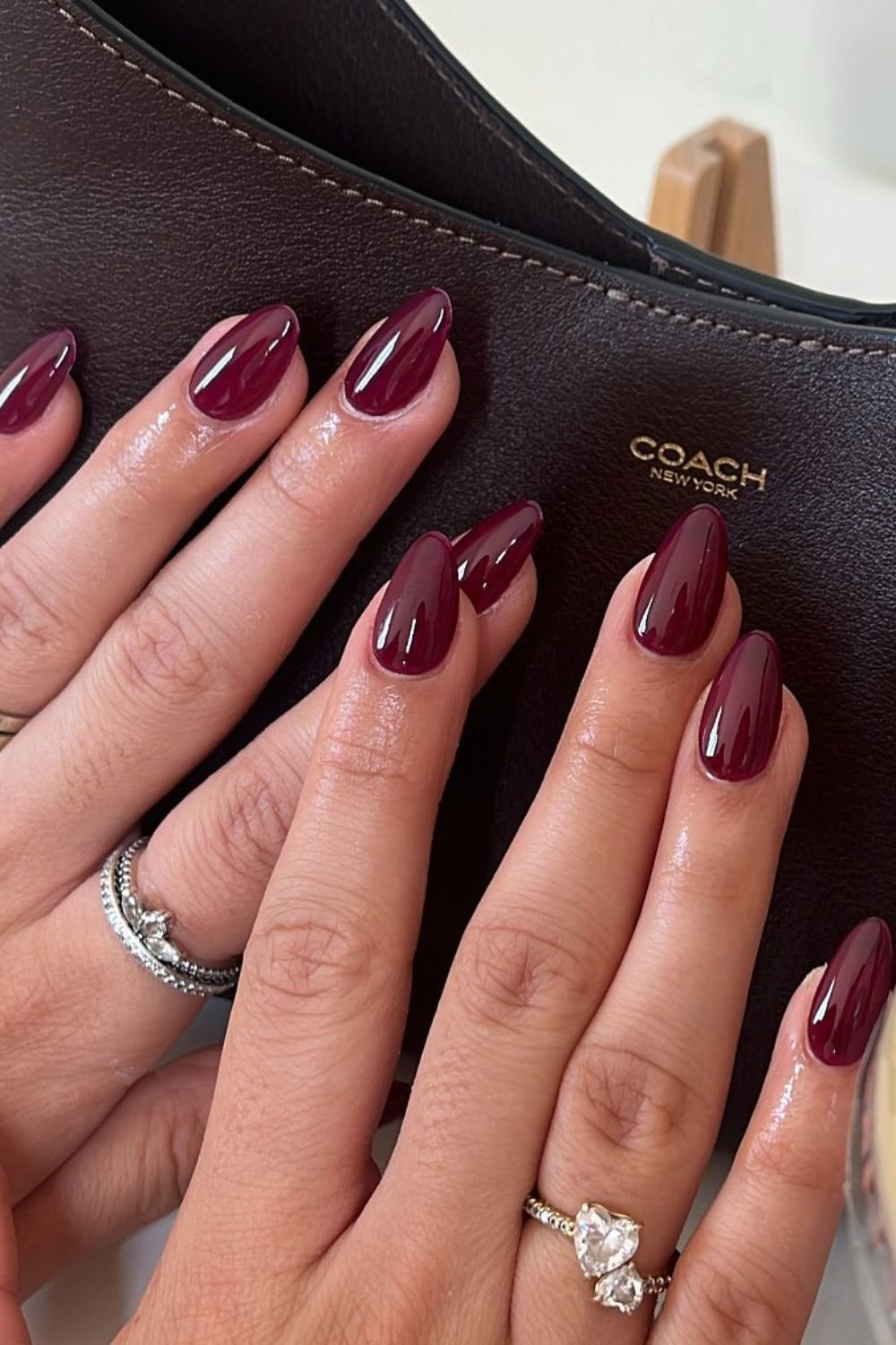 25 Cherry Mocha Nail Designs for Every Season 16 Elegant Oval Simplicity