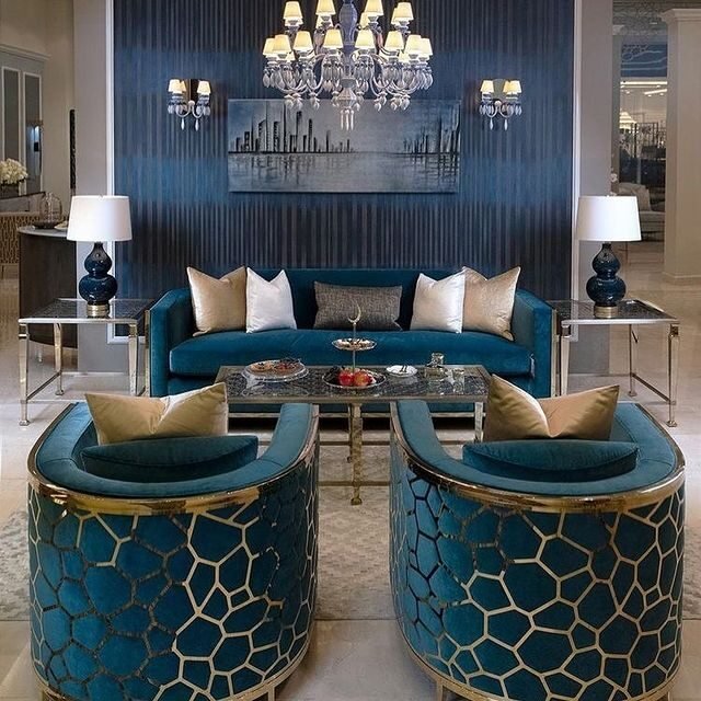 Gleaming Teal and Blue