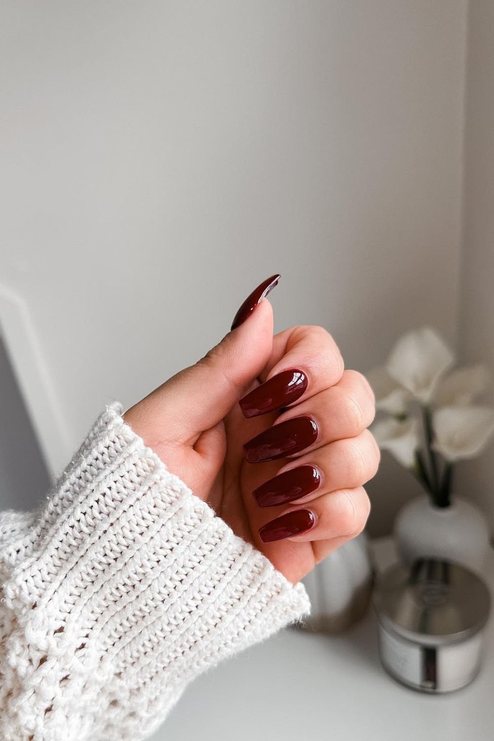 25 Cherry Mocha Nail Designs for Every Season 5 Glossy Coffin Drama