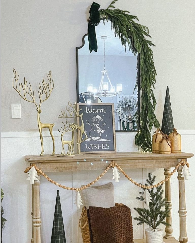 25 Christmas Entryway Decor Ideas for a Festive Welcome 15 Hanging Beads