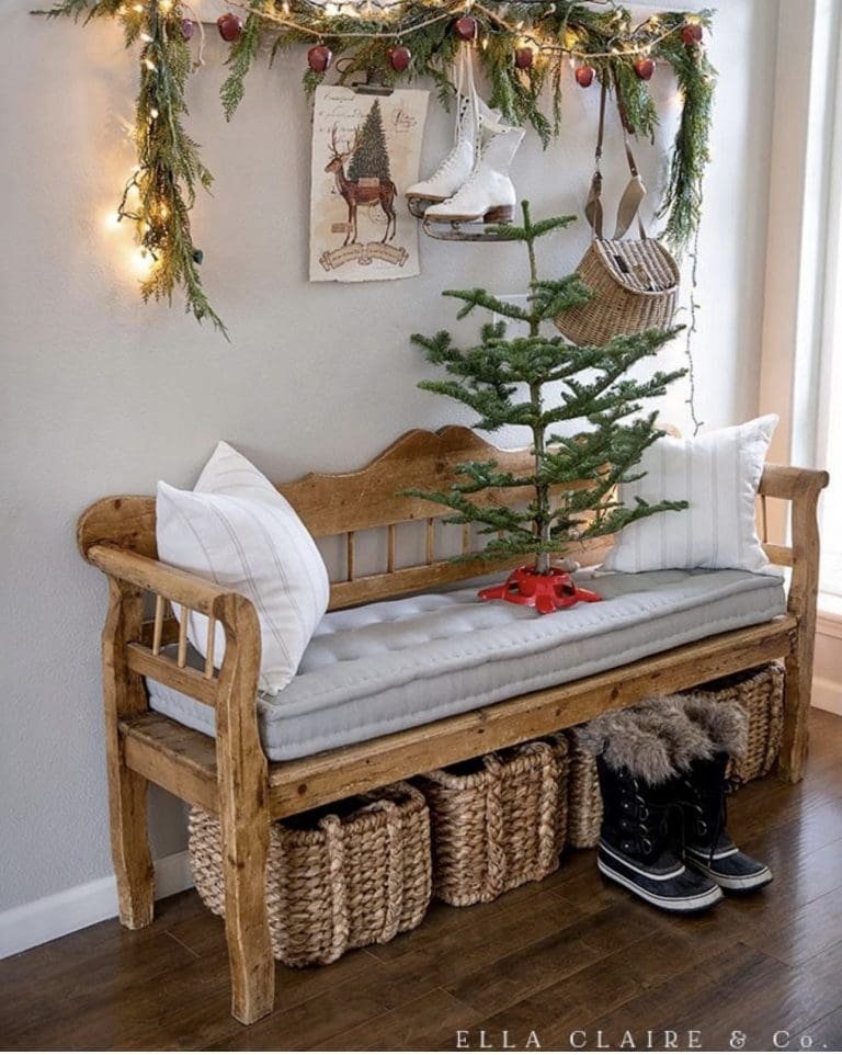 25 Christmas Entryway Decor Ideas for a Festive Welcome 18 Mini Christmas Trees
