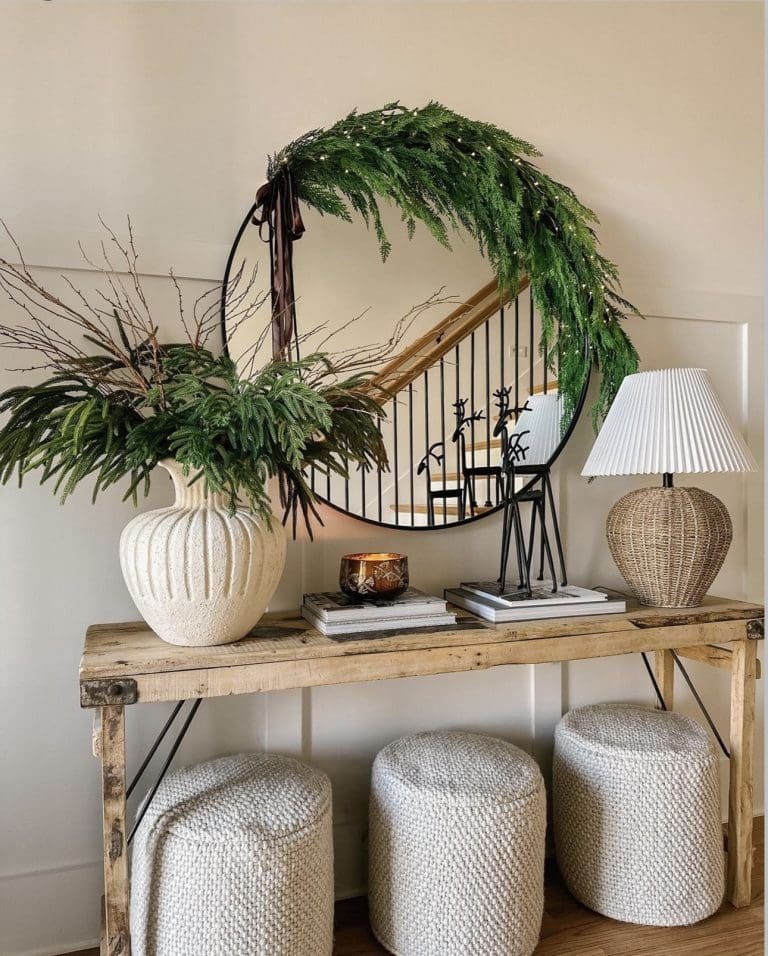25 Christmas Entryway Decor Ideas for a Festive Welcome 12 Modern Minimalist Decor