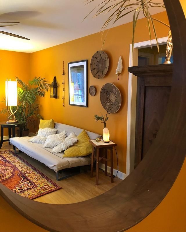 15 Orange Living Room Ideas for a Warm and Inviting Home 11 Indian Living Amber Orange