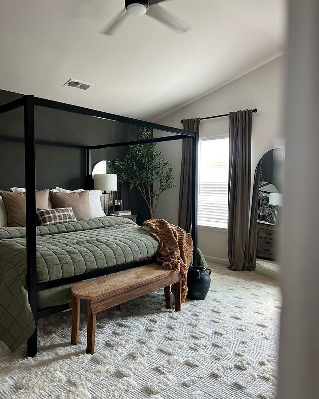 15 Dark Feminine Bedroom Ideas for a Bold and Elegant Space 16 Luxurious Textured Bedding