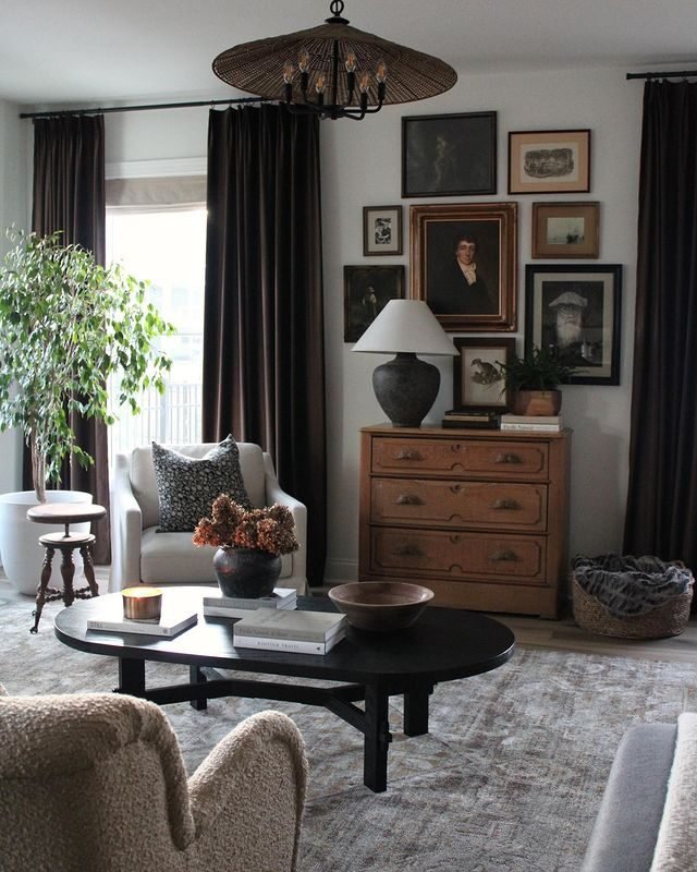 15 Cozy Dark Academia Living Room Design Tips to Try 9 Luxurious Textured Curtains & Throws