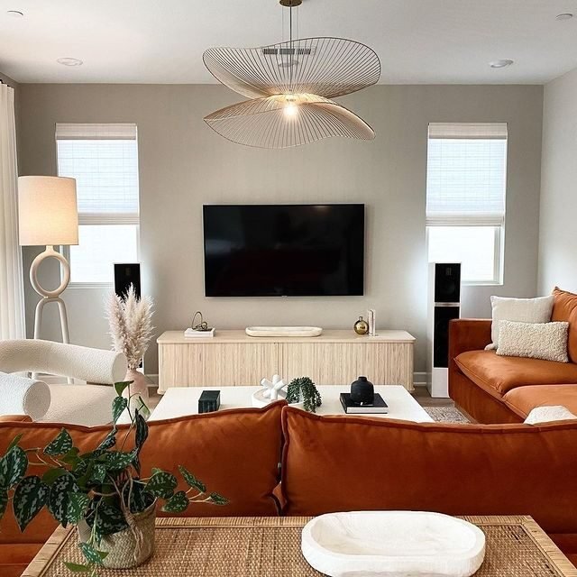 15 Beautiful Orange Couch Designs for Modern Homes 2 Mahogany Orange