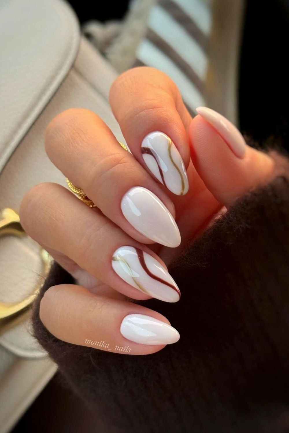 Marble White Waves