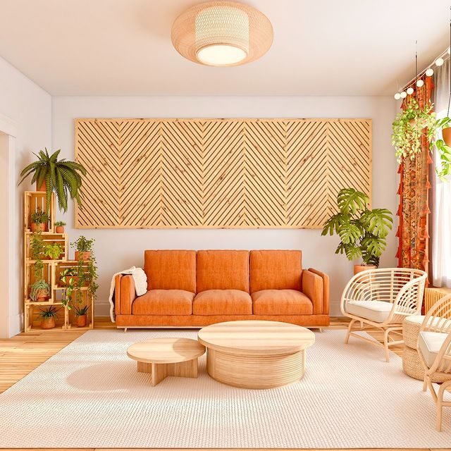 15 Orange Living Room Ideas for a Warm and Inviting Home 9 Minimal Tropical Living