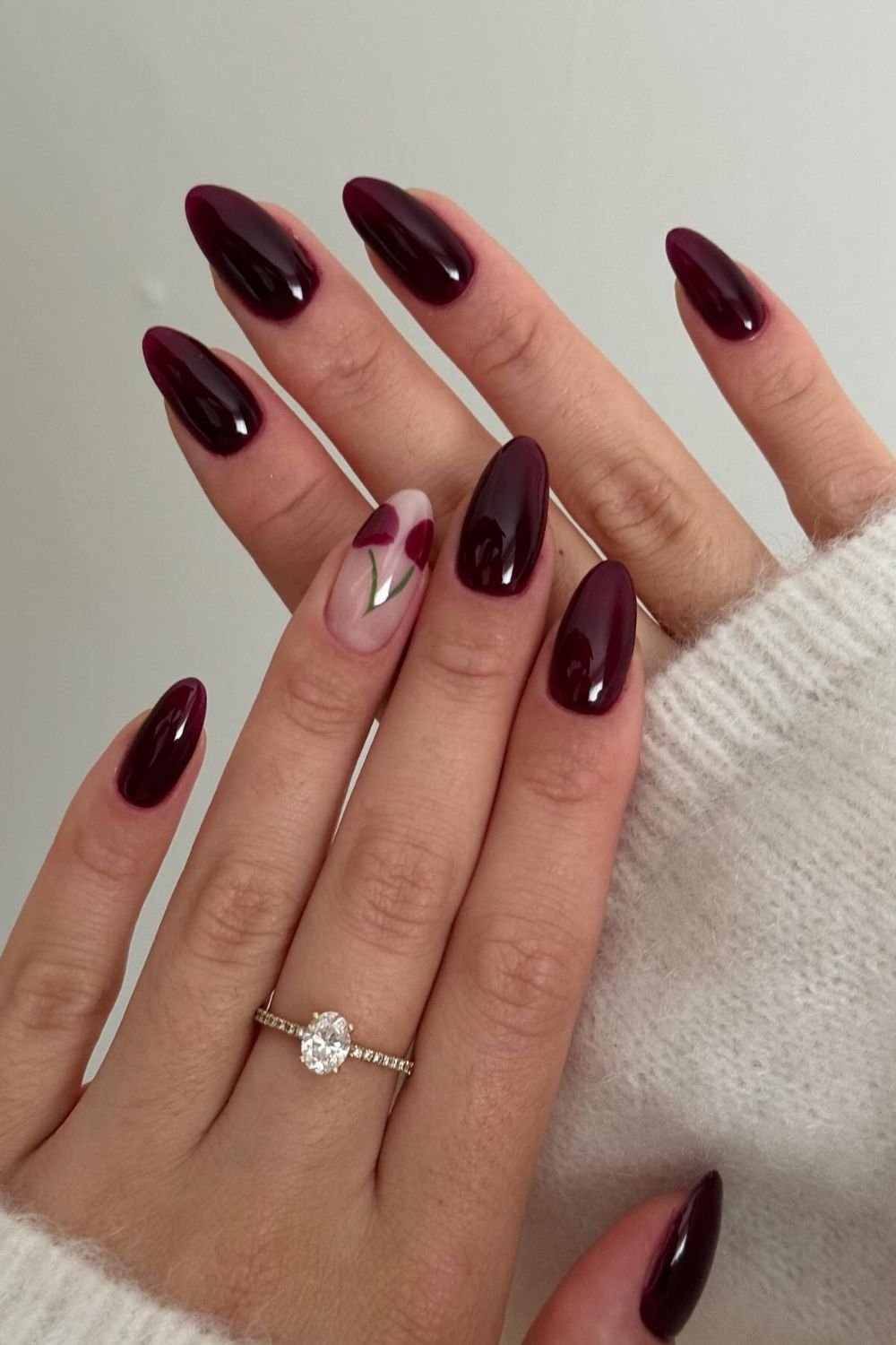 25 Cherry Mocha Nail Designs for Every Season 19 Minimalist Cherry Art