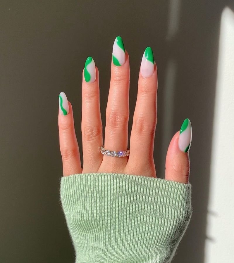 Minty Matcha Nails