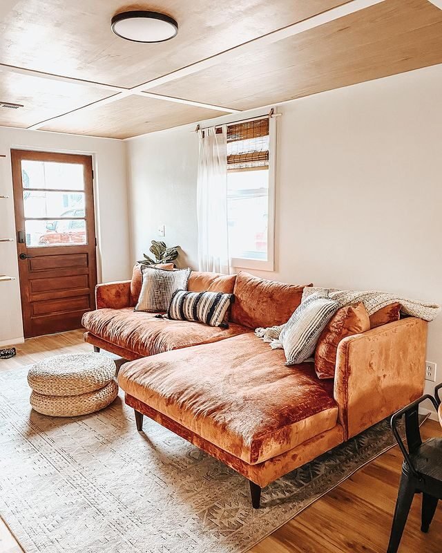 15 Beautiful Orange Couch Designs for Modern Homes 8 Ochre Orange