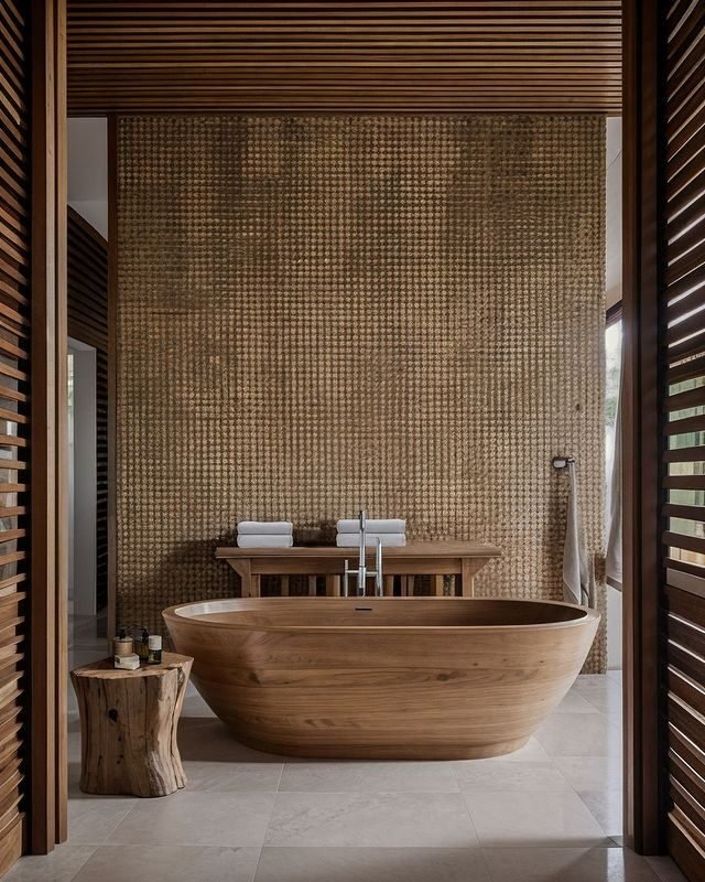 20 Beautiful Japandi Bathroom Ideas for Modern Homes 12 Organic Wall Aesthetic
