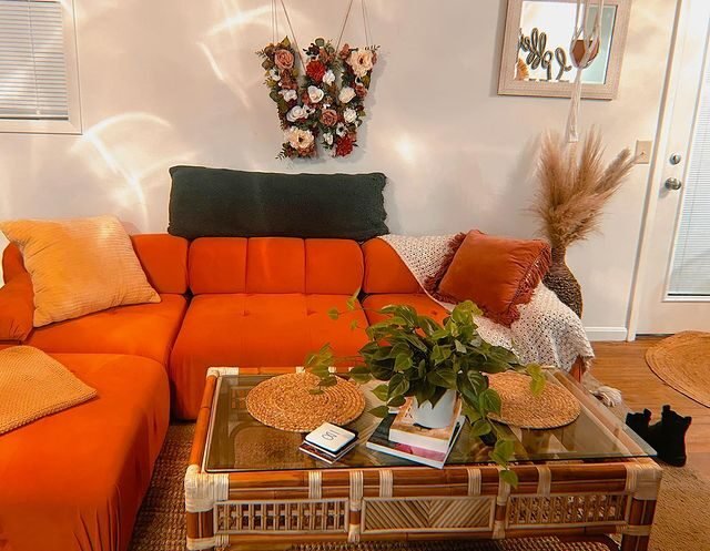 15 Beautiful Orange Couch Designs for Modern Homes 13 Pantone Orange